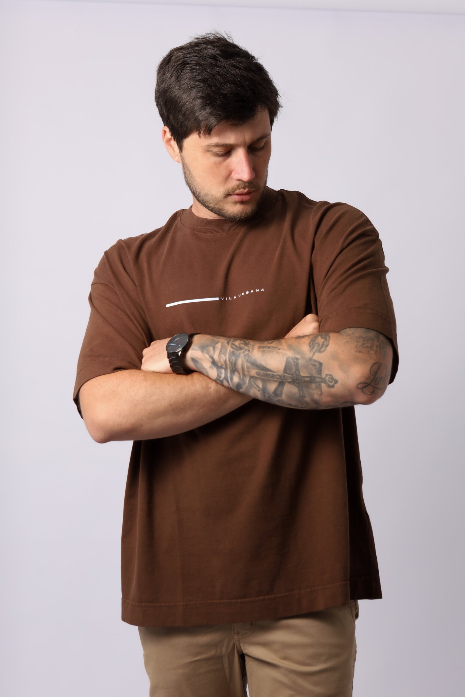 Camiseta Oversized Instinto - Café - Imagem 6