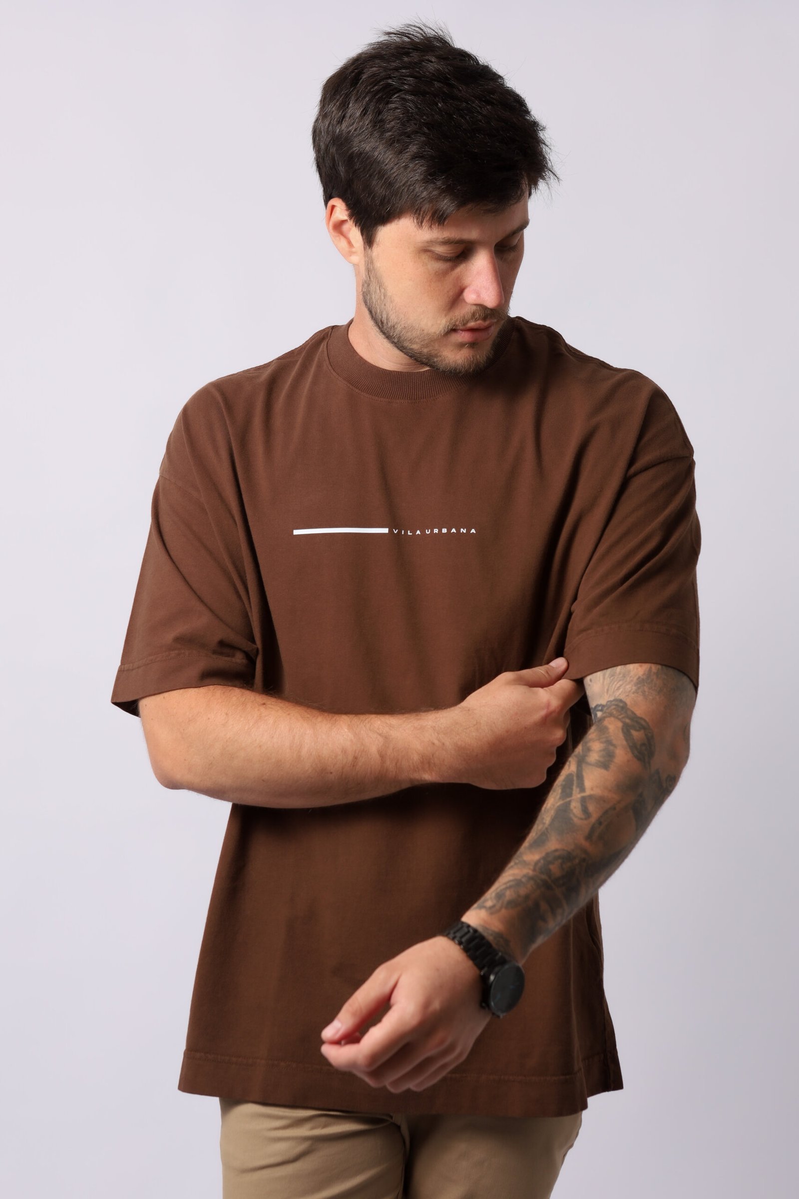 Camiseta Oversized Instinto - Café - Imagem 2