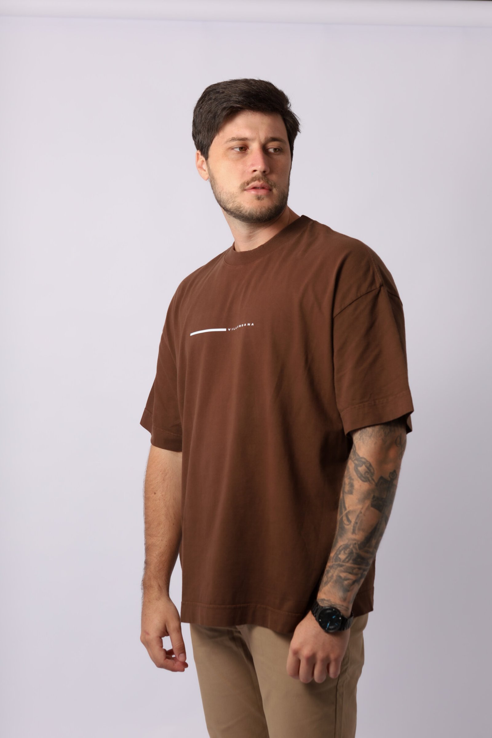 Camiseta Oversized Instinto - Café - Imagem 3